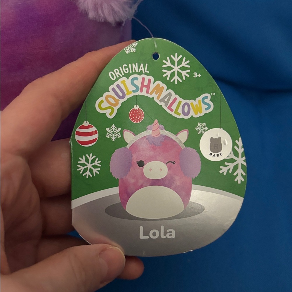 Original SquishMallows Lola Rare Christmas Themed Size 7 “ Inch 07/19/2022 NWTS - Picture 3 of 12